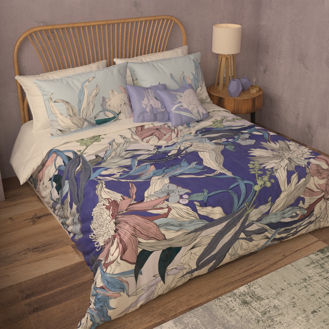 روتختی هرمدر مدل مدوسا - سرویس لحاف 2 نفره کتان ارگانیک