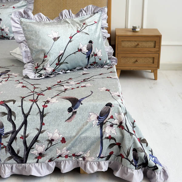 روتختی چین دار هرمدر (پیکه) مدل الگانت پلاس  2 نفره کتان ارگانیک